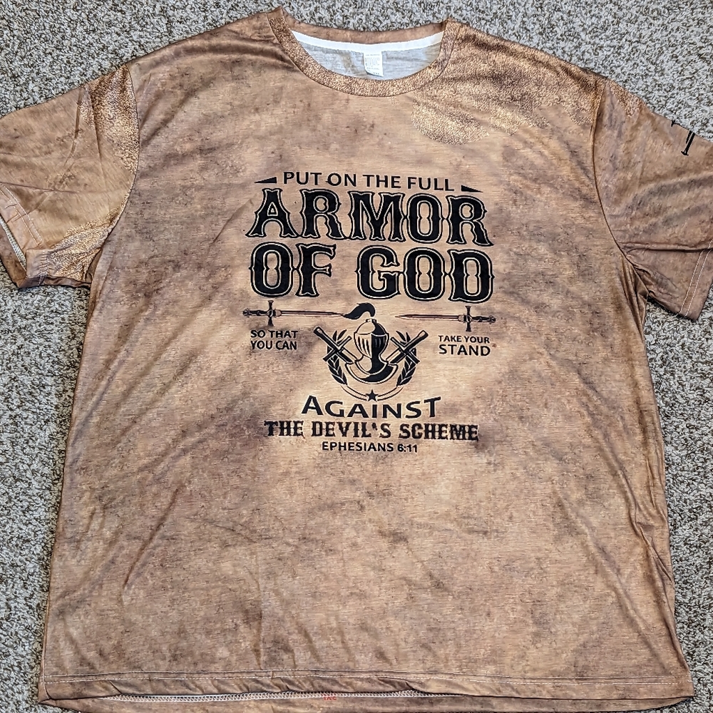 Armor Of God Ephesians 6:11 Mens 3XL Christian shirt - Brand New